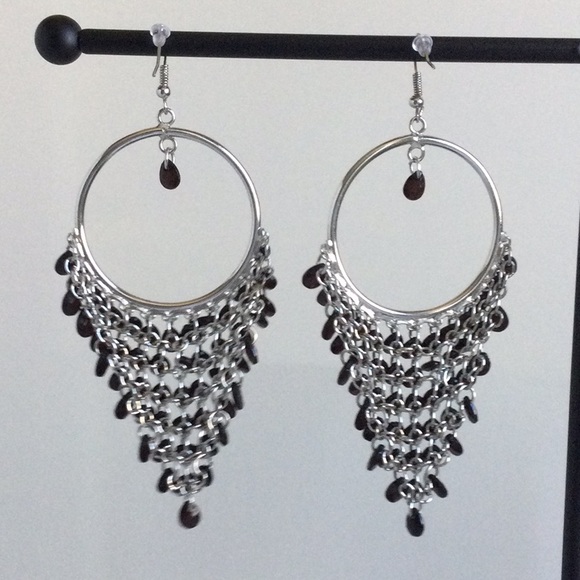 Big & Bold Chandelier Hoop Earrings - Picture 2 of 4